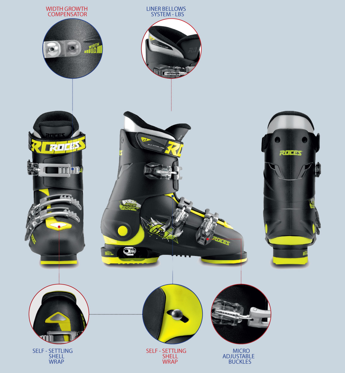 Roces Idea Adjustable Kids Ski Boots 2018 time limit of 50% discount ...