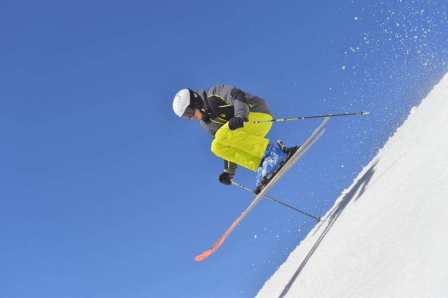 Ski shop, Ski boots, Skis, heat gloves 